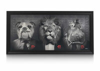 CMA_46618MCL_wanddeco_3_of_a_kind,leeuw,buldog,hond,hippo,schilderij,decozit,kubuswonen,kubus,wonen,coco,maison,