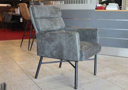 robin,fauteuil, sevn, outlet, stoel, kubus,wonen, culemborg, robin, bijzetfauteuil,antraciet, microleder bull