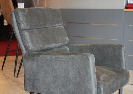 robin,fauteuil, sevn, outlet, stoel, kubus,wonen, culemborg, robin, bijzetfauteuil,antraciet, microleder bull