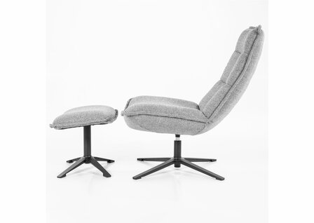 eleonora, marcus, fauteuil, draaifauteuil, stof, licht, grijs, poef, baquer, kubus, wonen, culemborg, 
