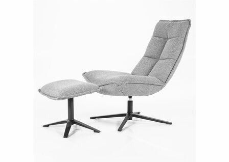eleonora, marcus, fauteuil, draaifauteuil, stof, licht, grijs, poef, baquer, kubus, wonen, culemborg, 