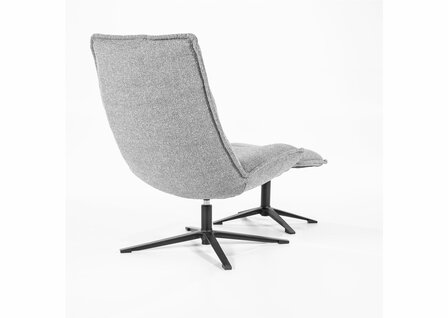eleonora, marcus, fauteuil, draaifauteuil, stof, licht, grijs, poef, baquer, kubus, wonen, culemborg, 