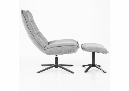 eleonora, marcus, fauteuil, draaifauteuil, stof, licht, grijs, poef, baquer, kubus, wonen, culemborg, 