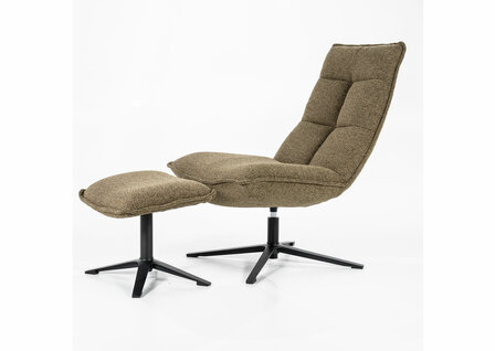 eleonora, marcus, fauteuil, draaifauteuil, stof, groen, poef, baquer, kubus, wonen, culemborg, 