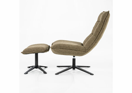 eleonora, marcus, fauteuil, draaifauteuil, stof, groen, poef, baquer, kubus, wonen, culemborg, 