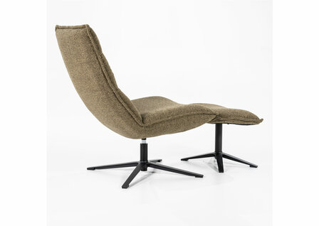 eleonora, marcus, fauteuil, draaifauteuil, stof, groen, poef, baquer, kubus, wonen, culemborg, 