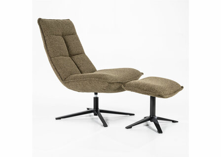 eleonora, marcus, fauteuil, draaifauteuil, stof, groen, poef, baquer, kubus, wonen, culemborg, 