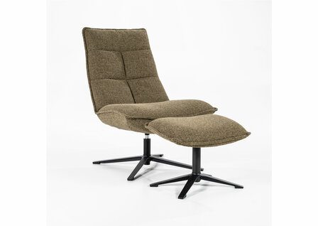 eleonora, marcus, fauteuil, draaifauteuil, stof, groen, poef, baquer, kubus, wonen, culemborg, 