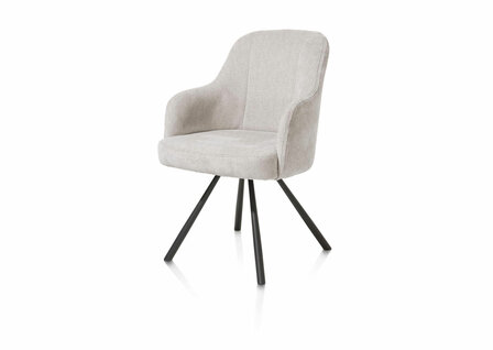 Eva, eetkamerstoel, draaibaar, met, arm, kubus, wonen, culemborg, stof, livigno