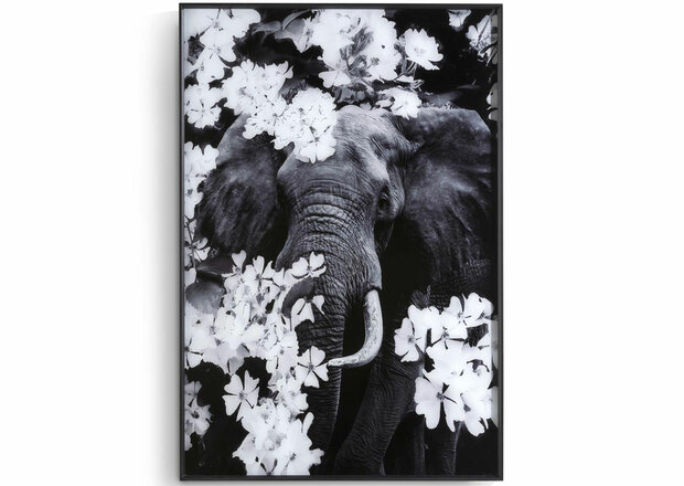 47197-zwa-wanddecoratie-elephant-flower-painting-olifant-bloemen-decozit-coco-maison 