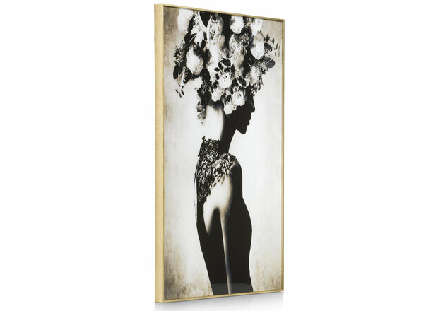 schilderij-bloemen-kroon-coco-maison-39459-zwart-print-