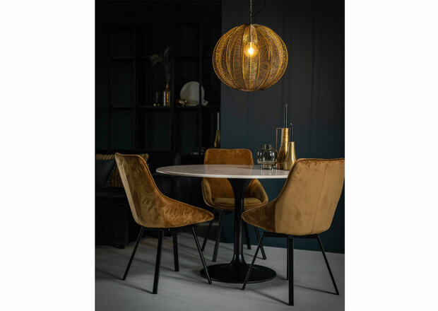 Beau-eetkamerstoelen-kubus-wonen-culemborg-by-boo-eetkamerstoel-okergeel-velvet-stof 