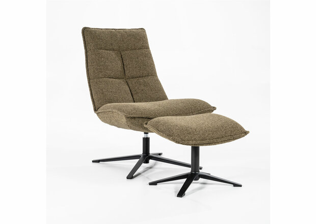 eleonora, marcus, fauteuil, draaifauteuil, stof, groen, poef, baquer, kubus, wonen, culemborg, 