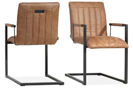 Gia,ginolux,maxfurn,stof,softyl,cognac,eetstoel,eetkamerstoel,kubus,wonen,culemborg 